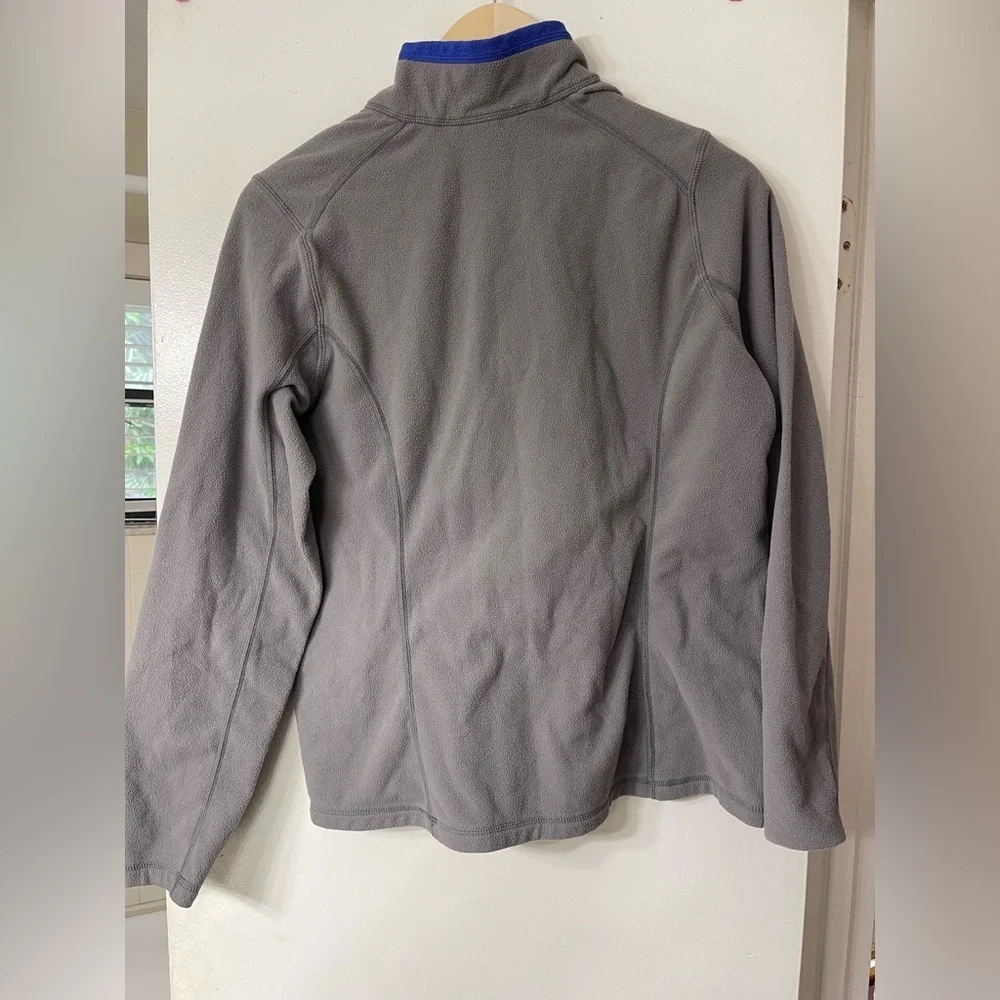 The North Face Blue and Gray Fleece Quarter Zip Pullover - Picture 4 of 5